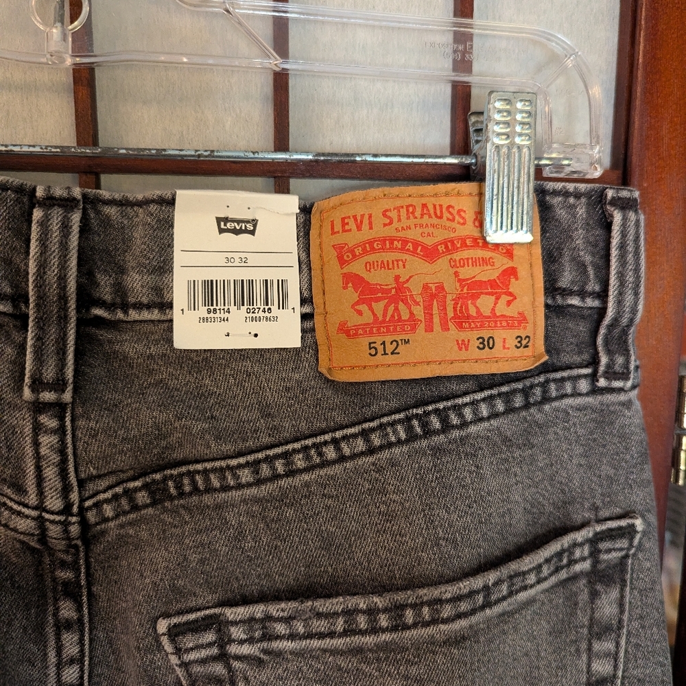 Levi's 512 Slim Taper Grey Sz 30x32 - Picture 4 of 8